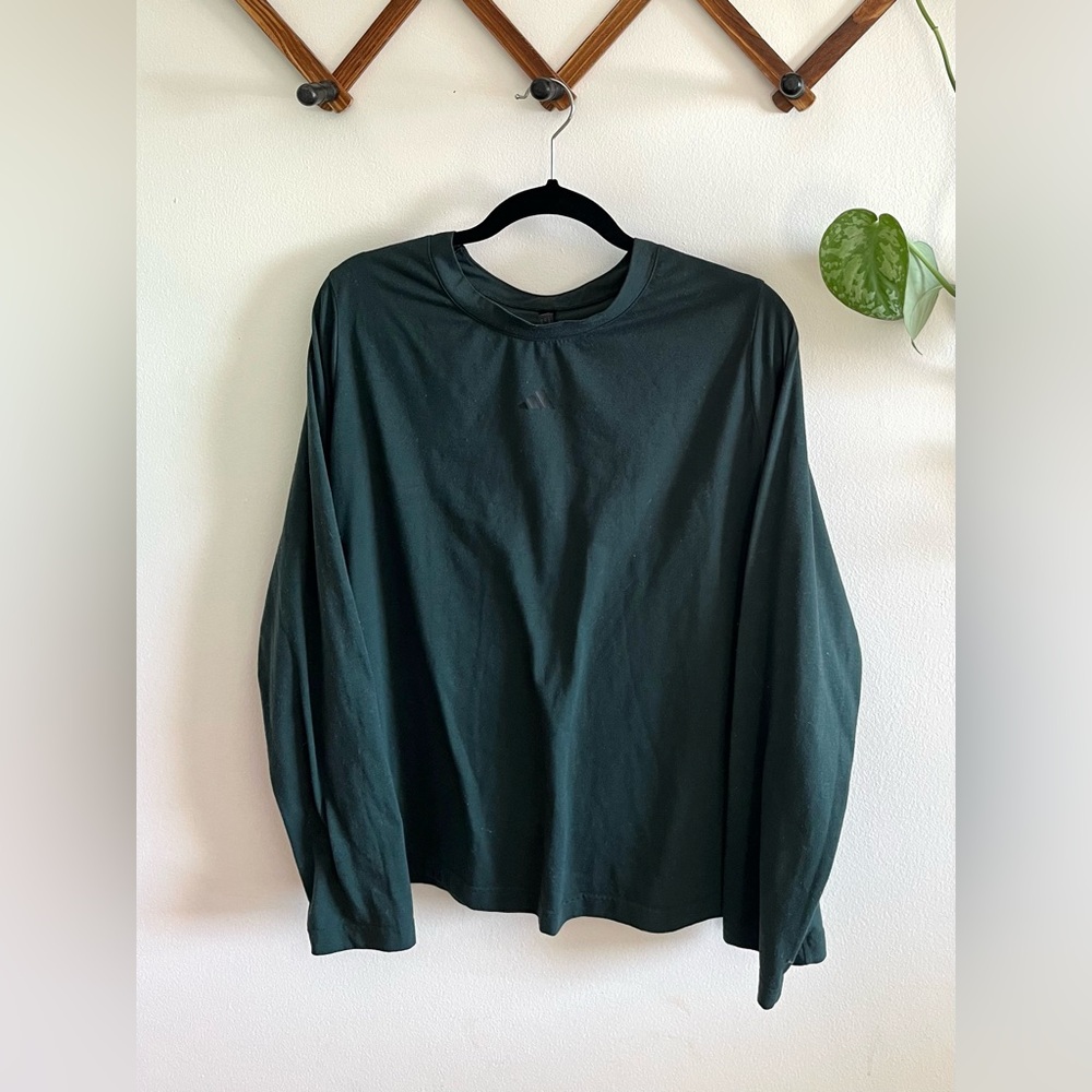 2X adidas BALANCE YOGA LONG SLEEVE TEE (PLUS SIZE)